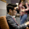 Student on computer