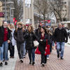 A group of prospective students touring Temple's Main Campus.