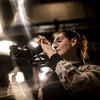 Woman with video camera