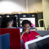 student at computer